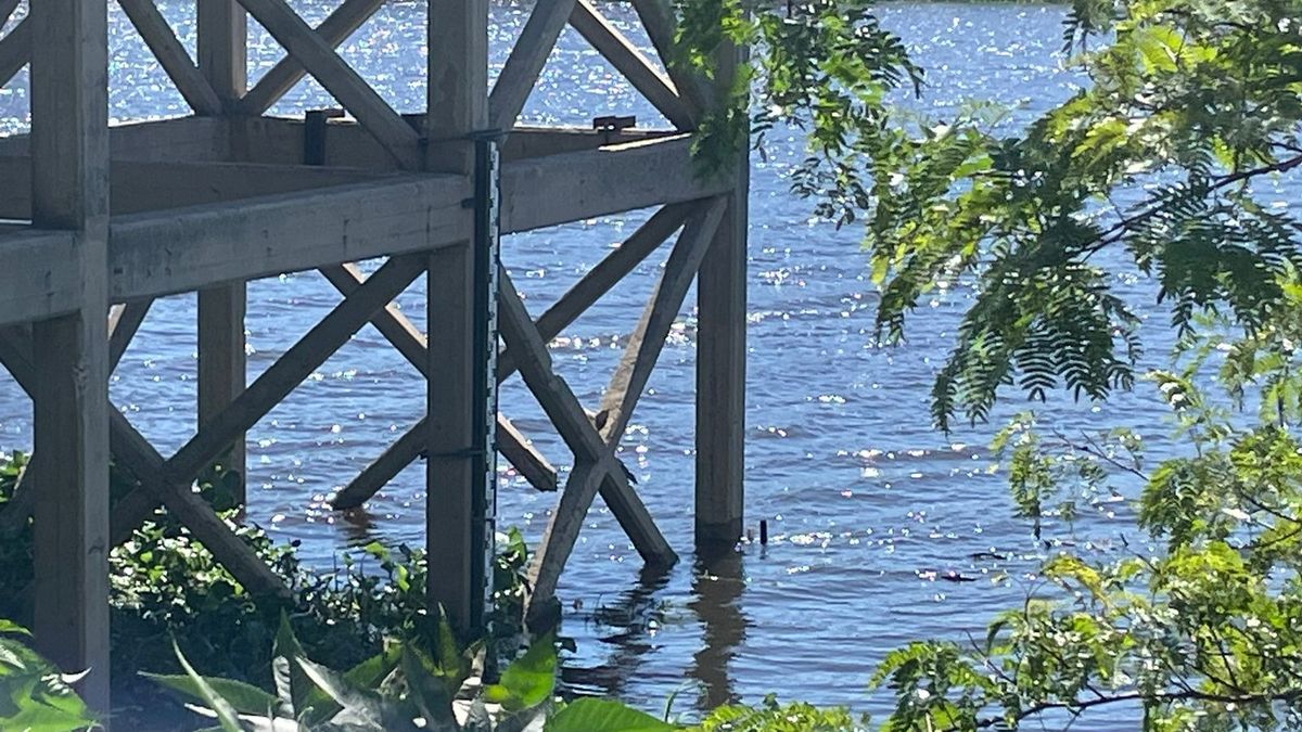 Medida del hidrómetro ubicado en el dique 2 del puerto en Santa Fe. Medida del hidrómetro ubicado en el dique 2 del puerto en Santa Fe.