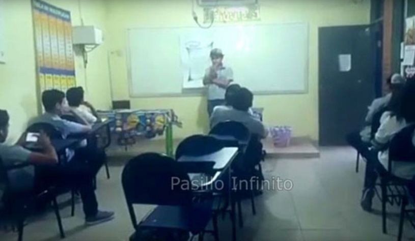 Profesor graba actividad paranormal durante una de sus clases
