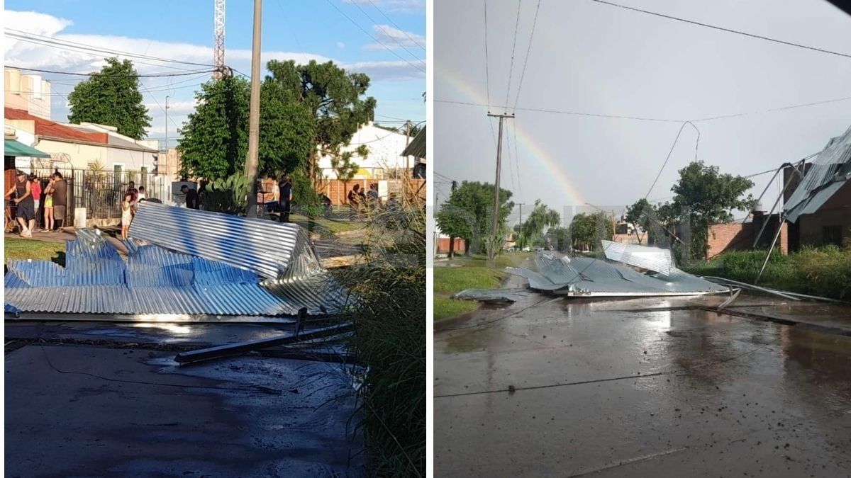 Barrio Santa Rita: se voló el techo de una casa por los fuertes vientos del martes por la tarde