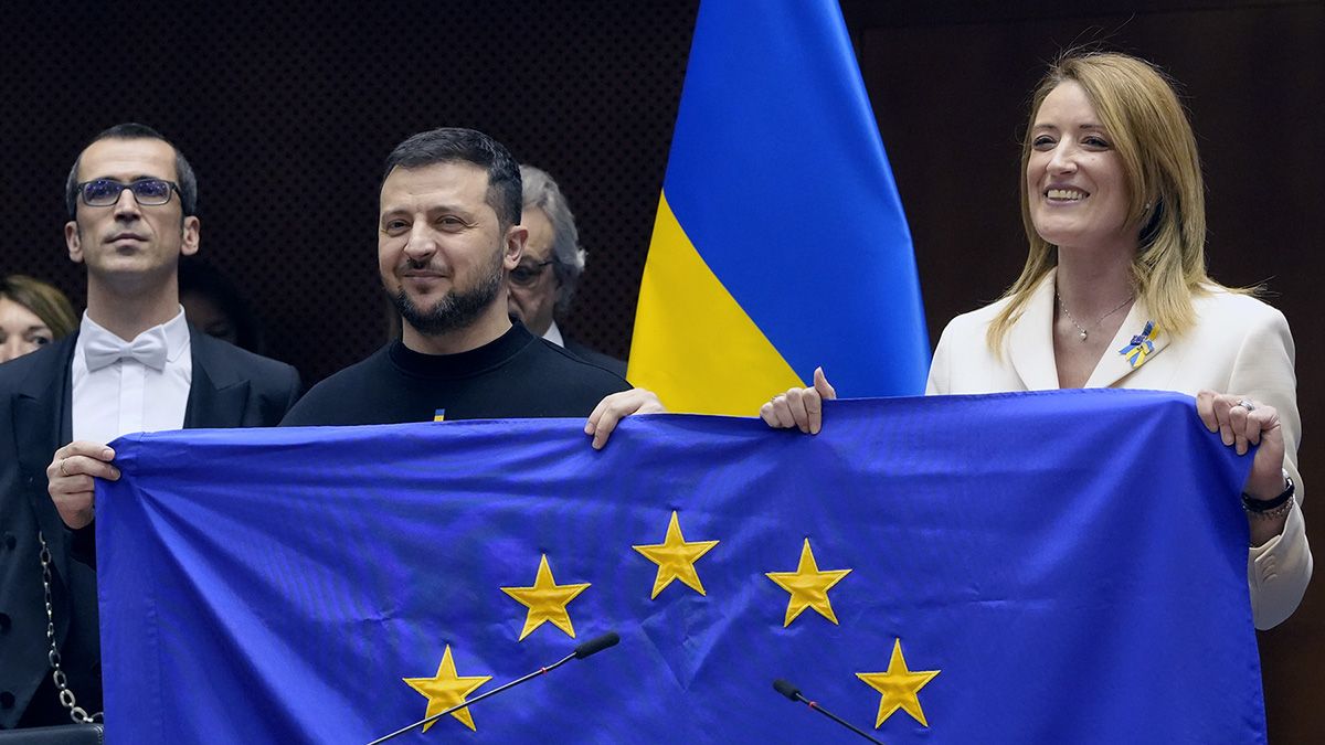 Zelenski prometió que una Ucrania victoriosa se incorporaría a la UE.