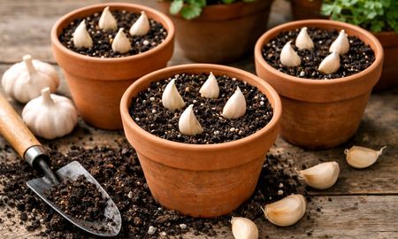 El ajo se usa como repelente natural para proteger las plantas de plagas comunes. El ajo se usa como repelente natural para proteger las plantas de plagas comunes.