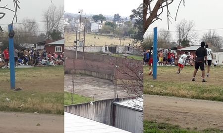 Un partido de fútbol, actividad prohibida en esta etapa de prevención, tuvo una gran concurrencia de jugadores y público que llegaron hasta el terreno ubicado por calle Salta entre Juan Díaz de Solís y Roque Sáen Peña. Un partido de fútbol, actividad prohibida en esta etapa de prevención, tuvo una gran concurrencia de jugadores y público que llegaron hasta el terreno ubicado por calle Salta entre Juan Díaz de Solís y Roque Sáen Peña.