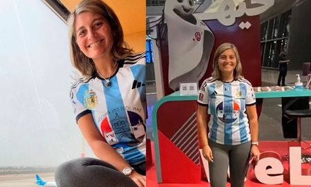 Florencia Morere llegó este jueves a Qatar para ser parte del Mundial de Fútbol. Florencia Morere llegó este jueves a Qatar para ser parte del Mundial de Fútbol.