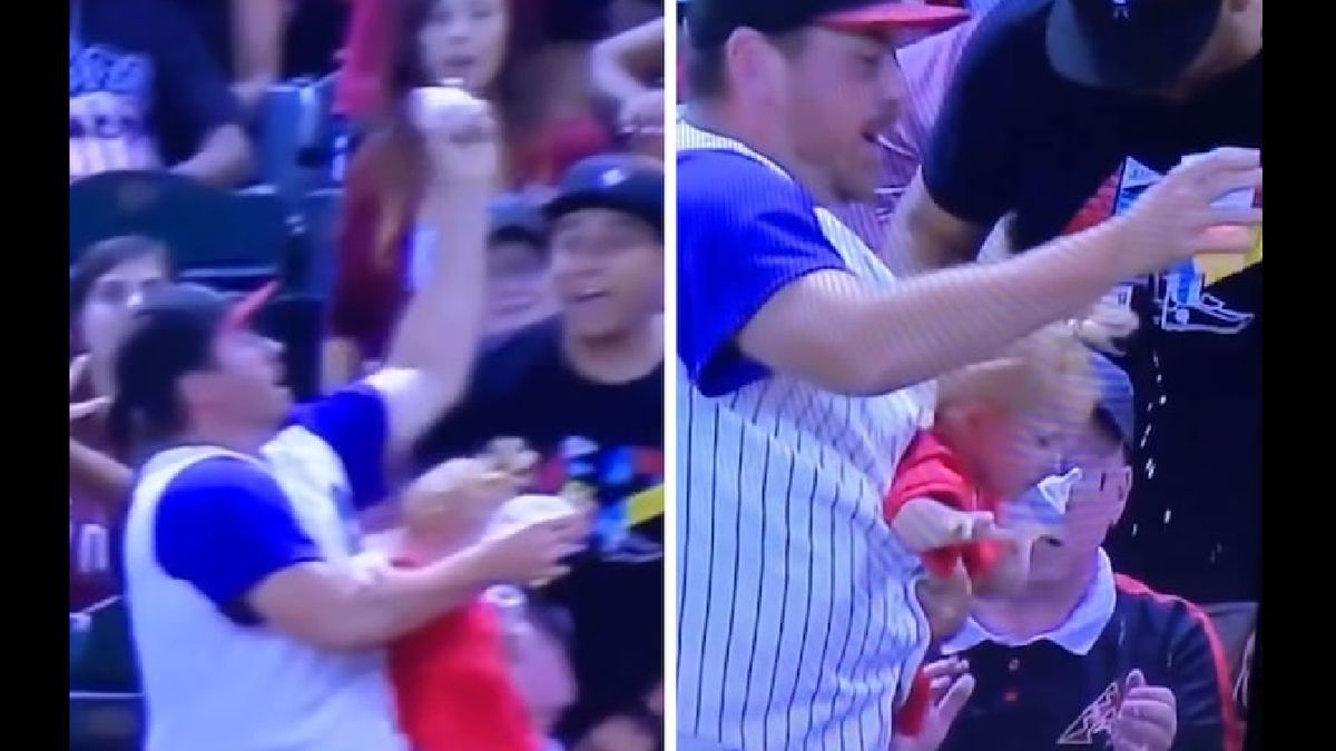 El momento quedó registrado en las cámaras que transmitían el partido. 