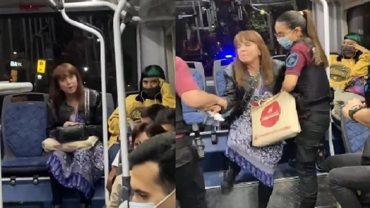 Escracharon a una mujer que no se quiso poner el barbijo en el colectivo: Viajamos con una Viviana Canosa