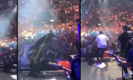 pudo haber sido una tragedia: ulises bueno se lanzo al publico y lo rescato su seguridad pudo haber sido una tragedia: ulises bueno se lanzo al publico y lo rescato su seguridad