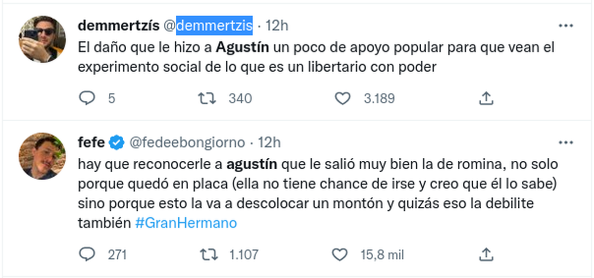 Fede Bongiorno, experto en el programa y conocido por sus resúmenes diarios del reality, reflexionó sobre la jugada.