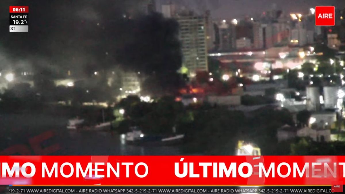 Así se veía el inicio del incendio desde las cámaras de AIRE.
