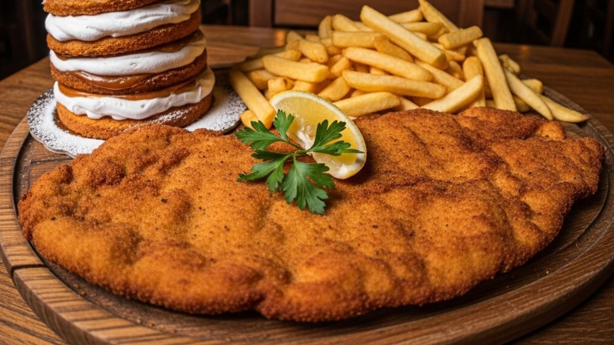La milanesa con papas es la comida preferida en la Argentina.