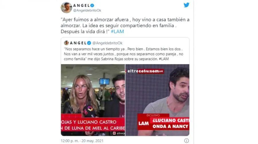 Días atrás, Sabrina Rojas hizo declaraciones tras darse a conocer la noticia de su separación con Luciano Castro.