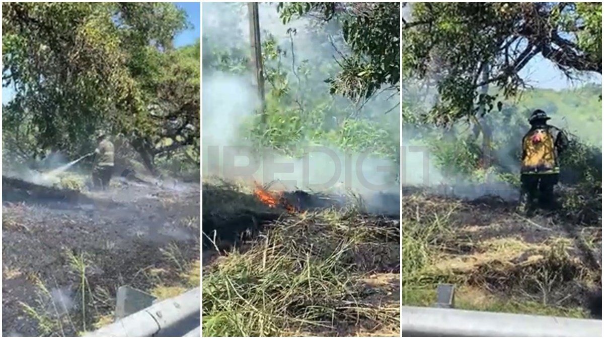 El foco ígneo se produjo durante el mediodía de este jueves a pocos metros del ingreso a un hipermercado