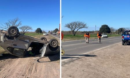 El accidente ocurrió sobre la ruta 11 a la altura de Recreo. El accidente ocurrió sobre la ruta 11 a la altura de Recreo.