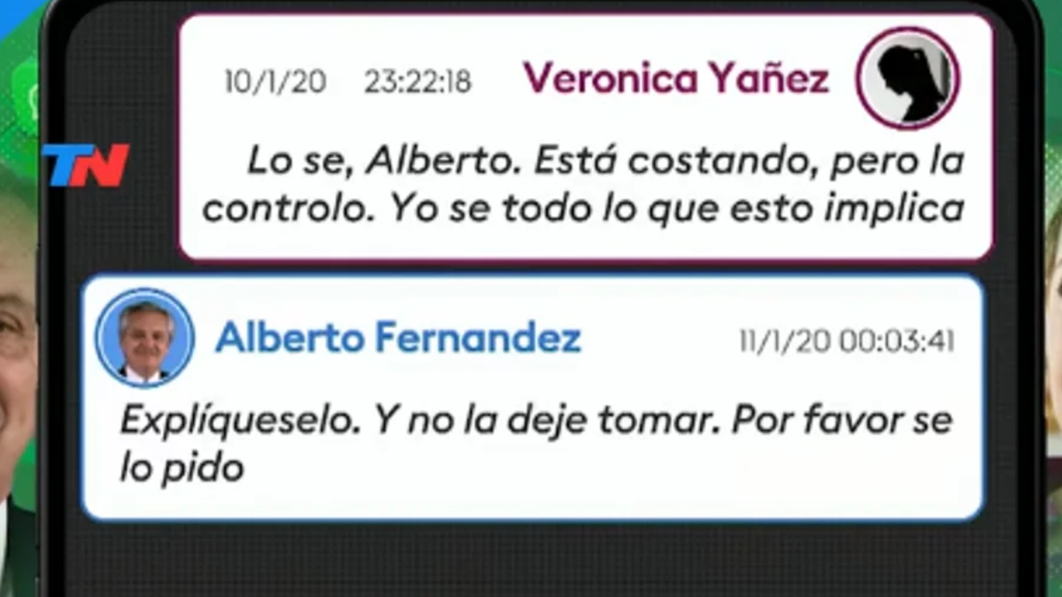 Chats filtrados: Alberto Fernández expone la supuesta adicción al alcohol de Fabiola Yáñez