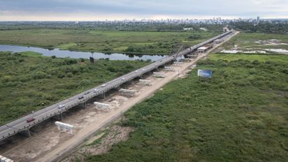 Nuevo puente Santa Fe - Santo Tomé: un año de obra y un avance que alcanza el 35%