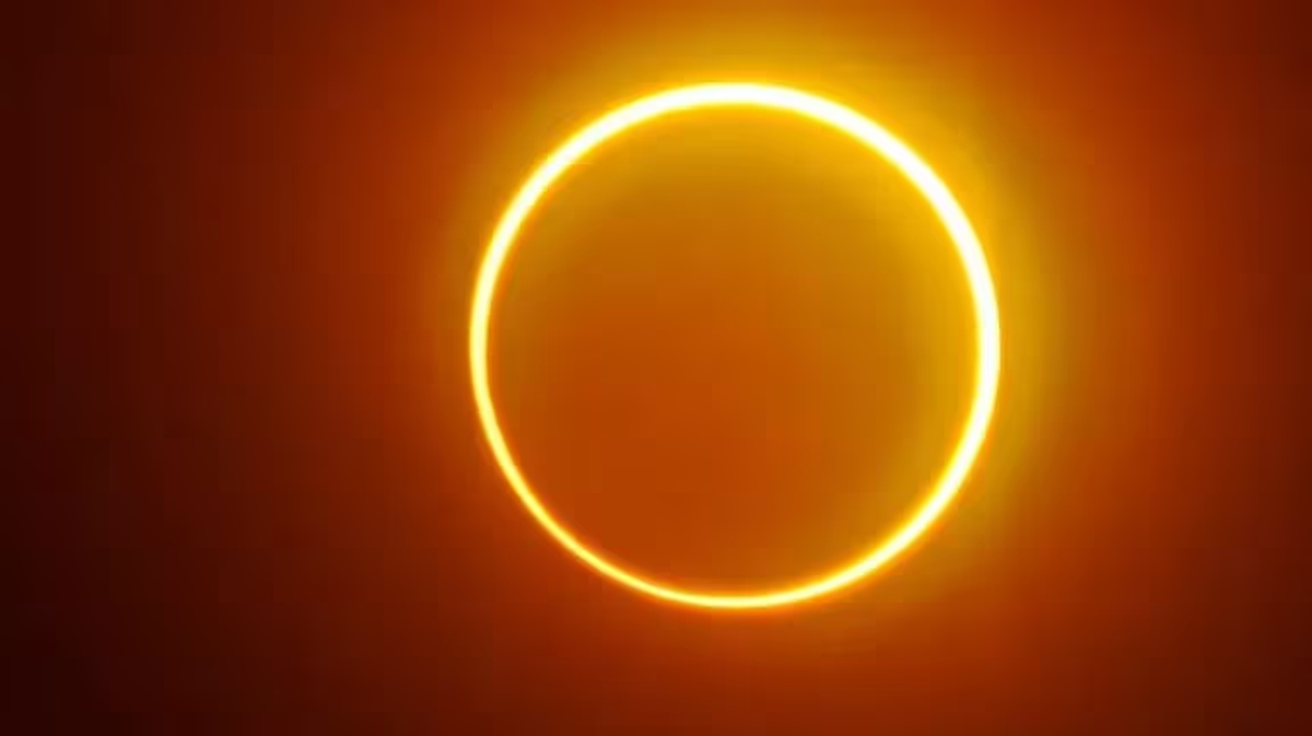 Así se ve un eclipse anular de Sol. Así se ve un eclipse anular de Sol.