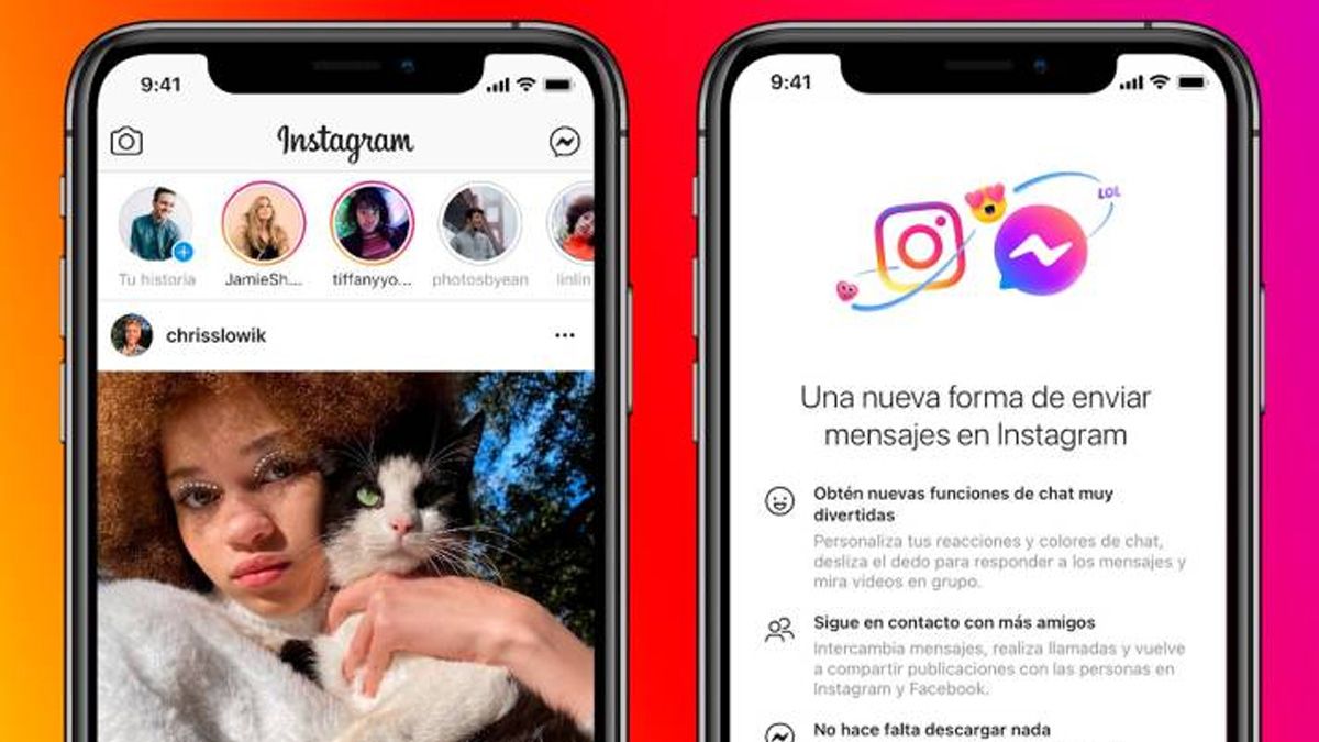Instagram ahora permite recibir mensajes y llamadas desde Messenger de Facebook