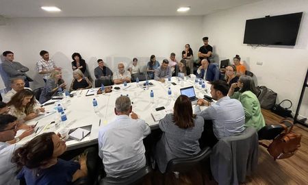 La reunión se realizó en el anexo de la Cámara de DIputados.