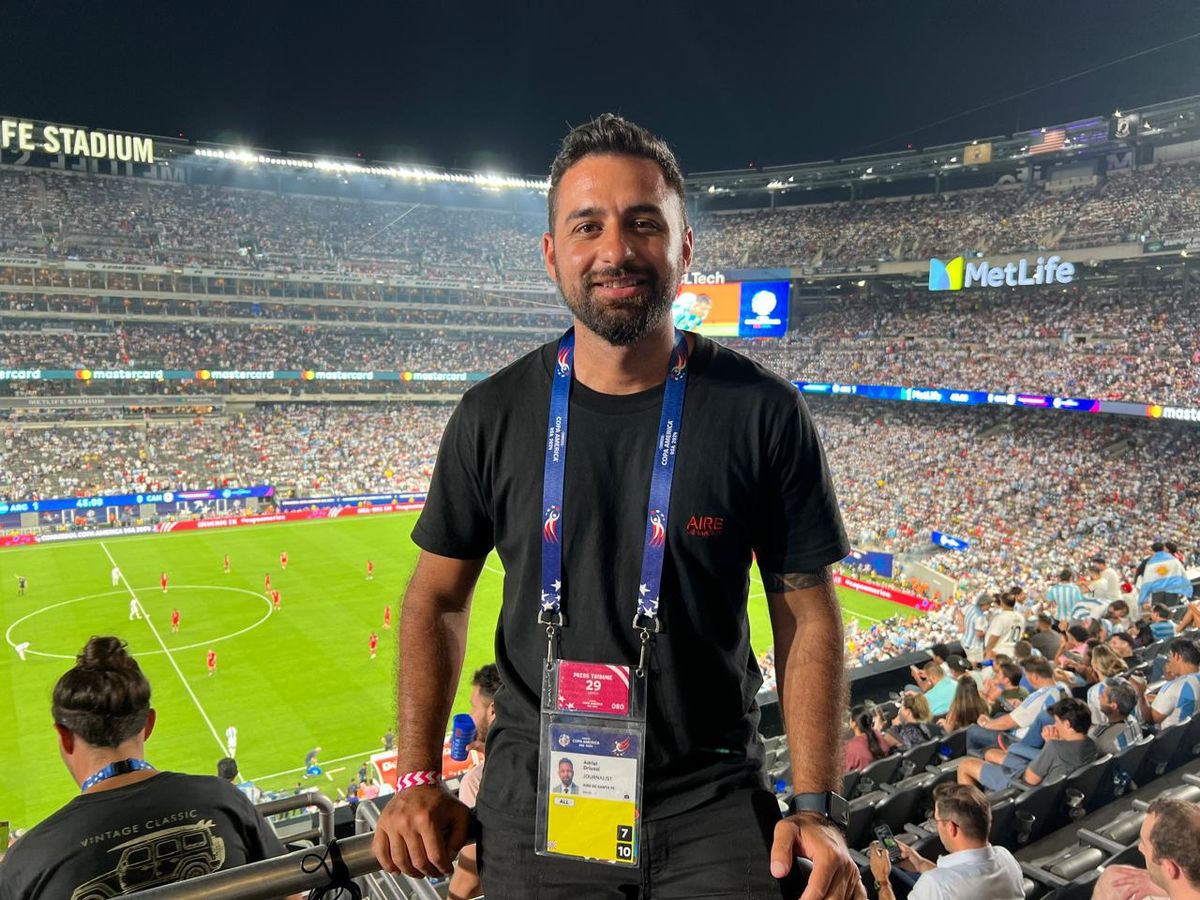 Adriel Driussi en el MetLife Stadium de Nueva Jersey