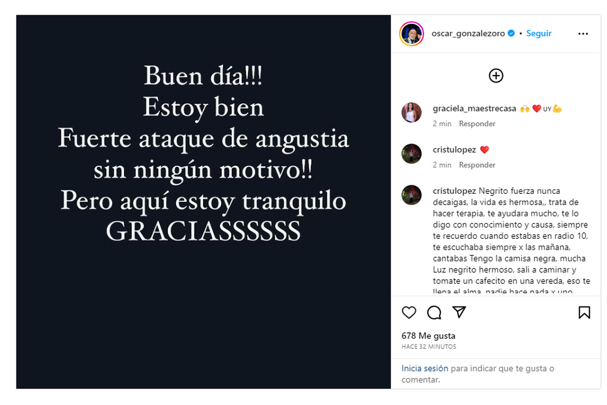 El Negro González Oro le llevó la calma a sus seguidores. El Negro González Oro le llevó la calma a sus seguidores.
