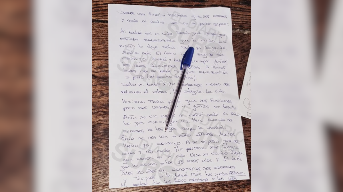 Tras el hallazgo de los cuerpos en Buenos Aires, se encontró una carta de despedida por parte de la mujer. Tras el hallazgo de los cuerpos en Buenos Aires, se encontró una carta de despedida por parte de la mujer.