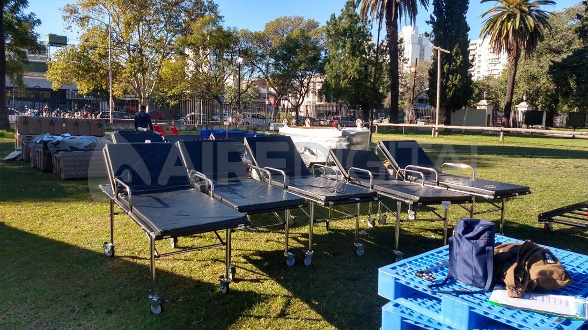 El hospital Cullen trasladará 30 camas que se instalarán en los módulos sanitarios.