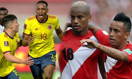 Colombia y Perú juegan este viernes un partido clave por las Eliminatorias Sudamericanas rubmo a la Copa Mundial de Fútbol de 2022. Colombia y Perú juegan este viernes un partido clave por las Eliminatorias Sudamericanas rubmo a la Copa Mundial de Fútbol de 2022.