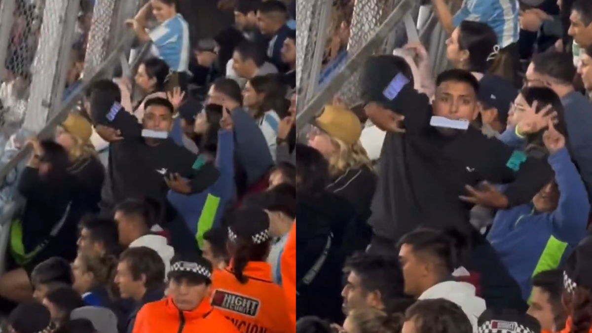 Un hincha argentino hizo un gesto racista y podría haber una sanción para la Selección