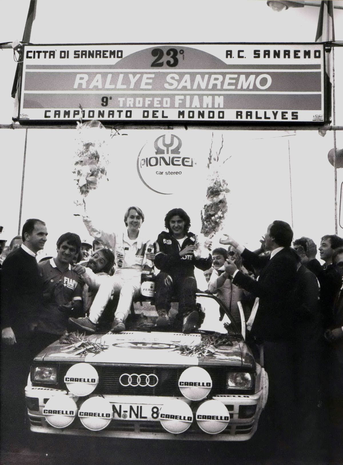 El 10 de octubre de 1981, Michele se convirtió en la primera mujer de la historia en ganar una prueba del Mundial de Rally, al imponerse en el de San Remo con un Audi Quattro. La escoltaron el finlandés Henri Toivonen (Talbot Sunbeam Lotus) y el italiano Antonio Fassina (Opel Ascona 400). El 10 de octubre de 1981, Michele se convirtió en la primera mujer de la historia en ganar una prueba del Mundial de Rally, al imponerse en el de San Remo con un Audi Quattro. La escoltaron el finlandés Henri Toivonen (Talbot Sunbeam Lotus) y el italiano Antonio Fassina (Opel Ascona 400).