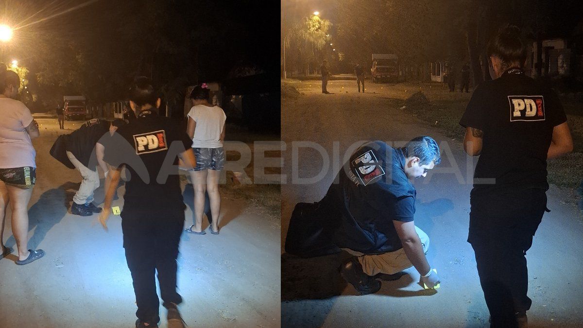 Los agentes de la PDI contabilizaron 24 vainas servidas en la zona del ataque Los agentes de la PDI contabilizaron 24 vainas servidas en la zona del ataque