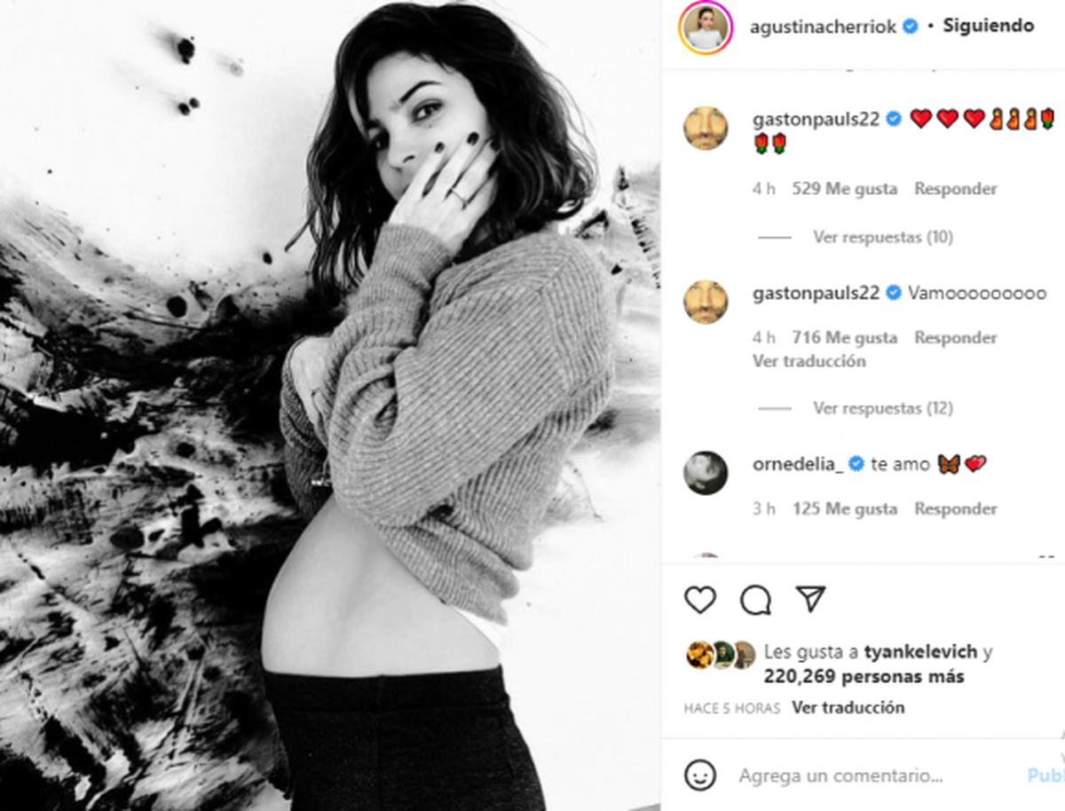 La reacción de Gastón Pauls al embarazo de Agustina Cherri.