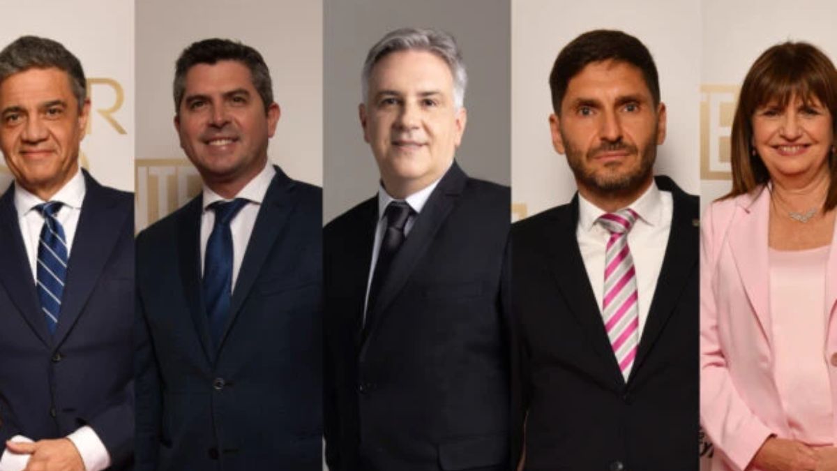 Jorge Macri, electo jefe de Gobierno de la ciudad de Buenos Aires; Marcelo Orrego, gobernador electo por San Juan; Martín Llaryora, por Córdoba; Maximiliano Pullaro, por Santa Fe, y Patricia Bullrich, quien fuera precandidata a presidenta. Jorge Macri, electo jefe de Gobierno de la ciudad de Buenos Aires; Marcelo Orrego, gobernador electo por San Juan; Martín Llaryora, por Córdoba; Maximiliano Pullaro, por Santa Fe, y Patricia Bullrich, quien fuera precandidata a presidenta.
