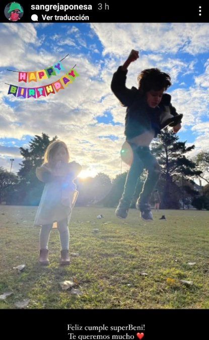 El posteo de la China Suárez por el cumpleaños de Benicio Vicuña.