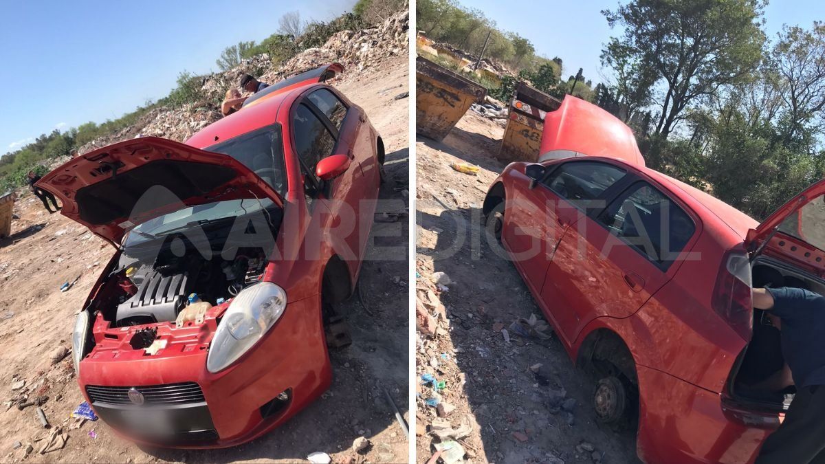 Robaron un auto e Colastiné Norte y la policía lo enocntró destruido en Recreo