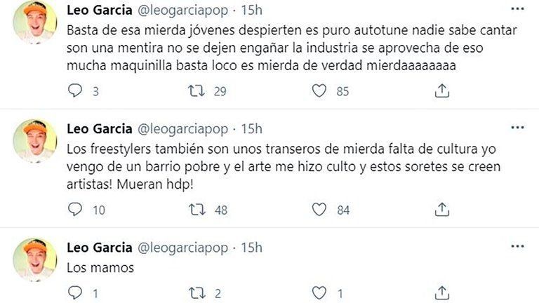 Los mensajes xenófobos de Leo García