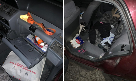 Agustina encontró su auto desmantelado, con todas sus pertenencias revueltas. Agustina encontró su auto desmantelado, con todas sus pertenencias revueltas.