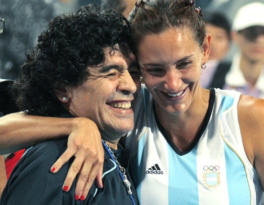 Diego Maradona y Luciana Aymar