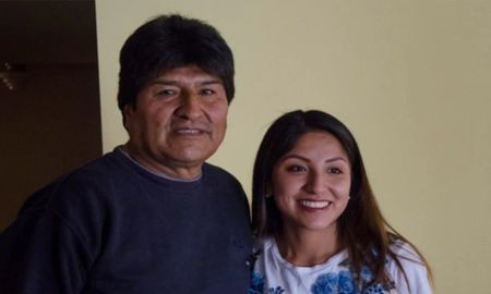 Evo Morales junto a su hija, Evaliz Morales Alvarado Evo Morales junto a su hija, Evaliz Morales Alvarado