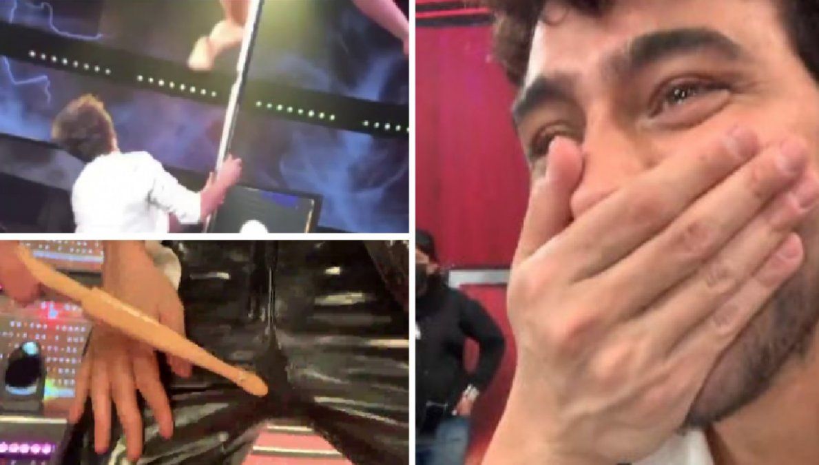 Lizardo Ponce la pasó pésimo en el caño: su bailarina le pateó la cara y terminó con el pantalón rajado