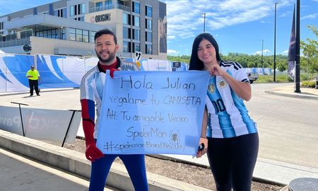 Argentinos le van poniendo color a Kansas, en la previa del debut de la Selección Argentina. Argentinos le van poniendo color a Kansas, en la previa del debut de la Selección Argentina.