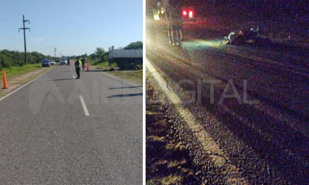 Dos accidentes fatales en 14 horas sobre la ruta 1. Foto del choque en San Joaquín, gentileza Rodrigo Quintana/ San Javier.