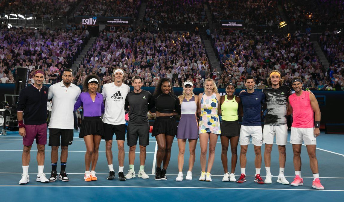 Nadal, Federer, Serena Williams y otras figuras recaudaron fondos por los incendios en Australia