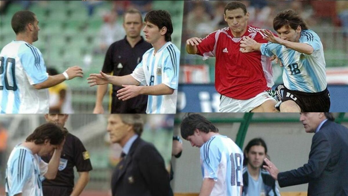 A 16 años del accidentado debut de Lionel Messi en la selección argentina:  de la emoción al vestir la celeste y blanca a una injusta expulsión al  minuto de ingreso