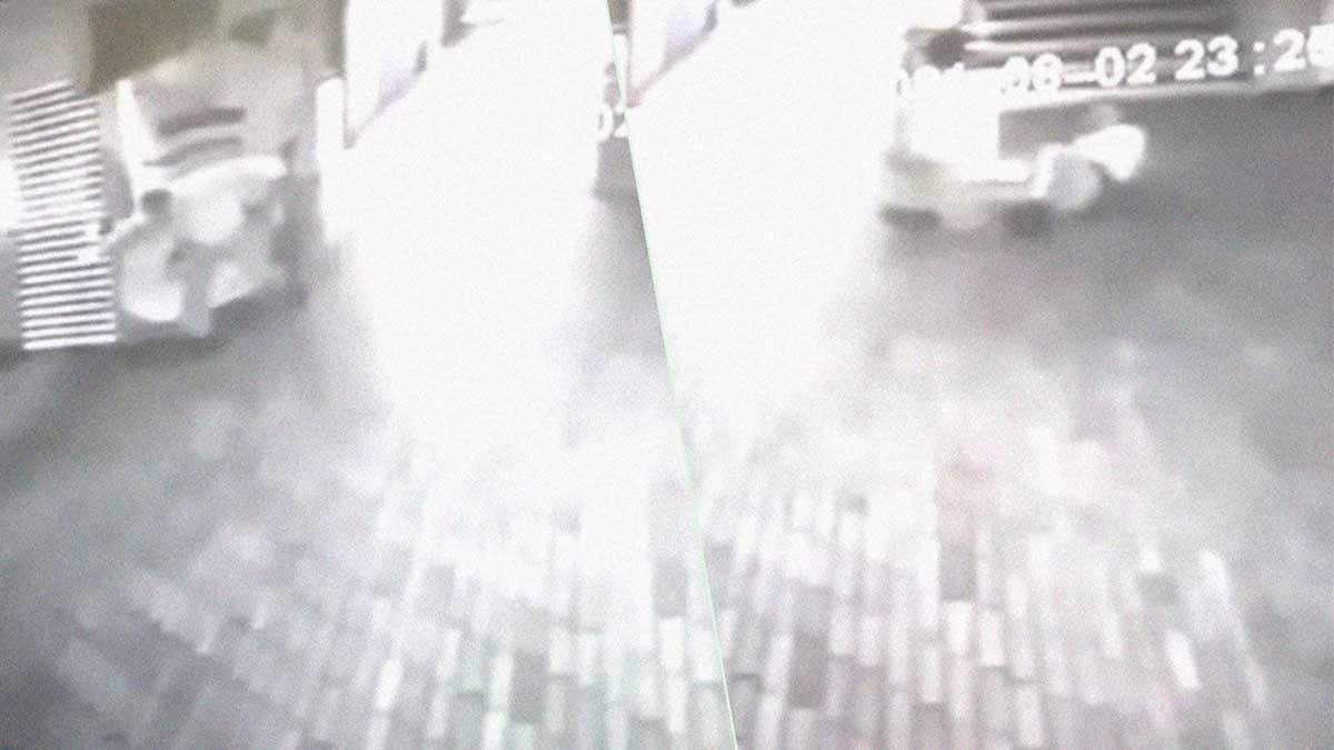 Captura del video sobre un supuesto ataque de un ente paranormal en la alcaldía de Armenia