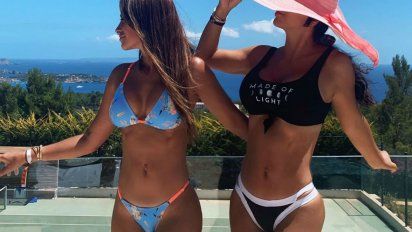 Antonela Roccuzzo aprovechó que Lionel Messi jugaba con Barcelona para divertirse con amigas