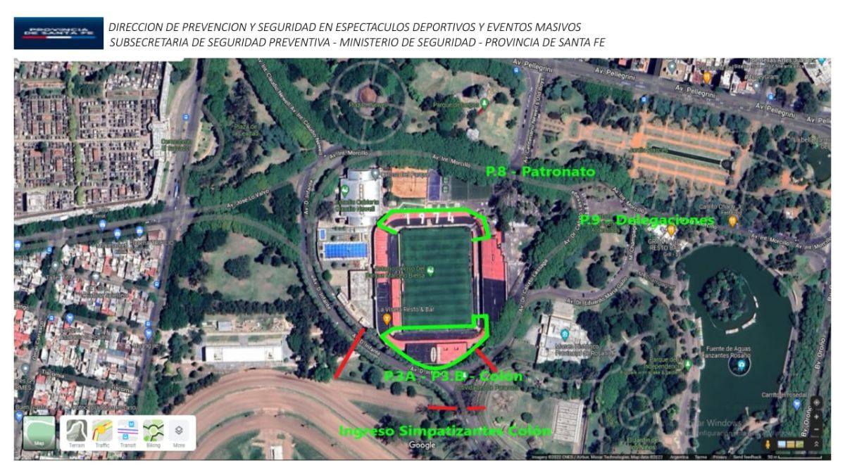 Los hinchas de Colón ocuparán la cabecera sur, mientras que los de Patronato lo harán en la popular norte, ex tribuna visitante