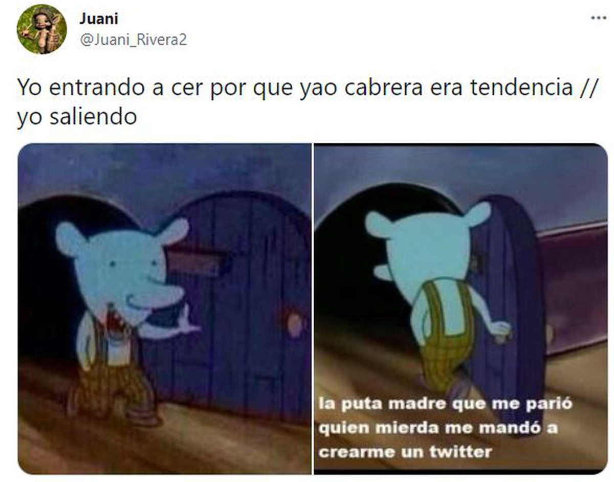 Los memes por el contenido que apareci&oacute; en la cuenta de Yao Cabrera.