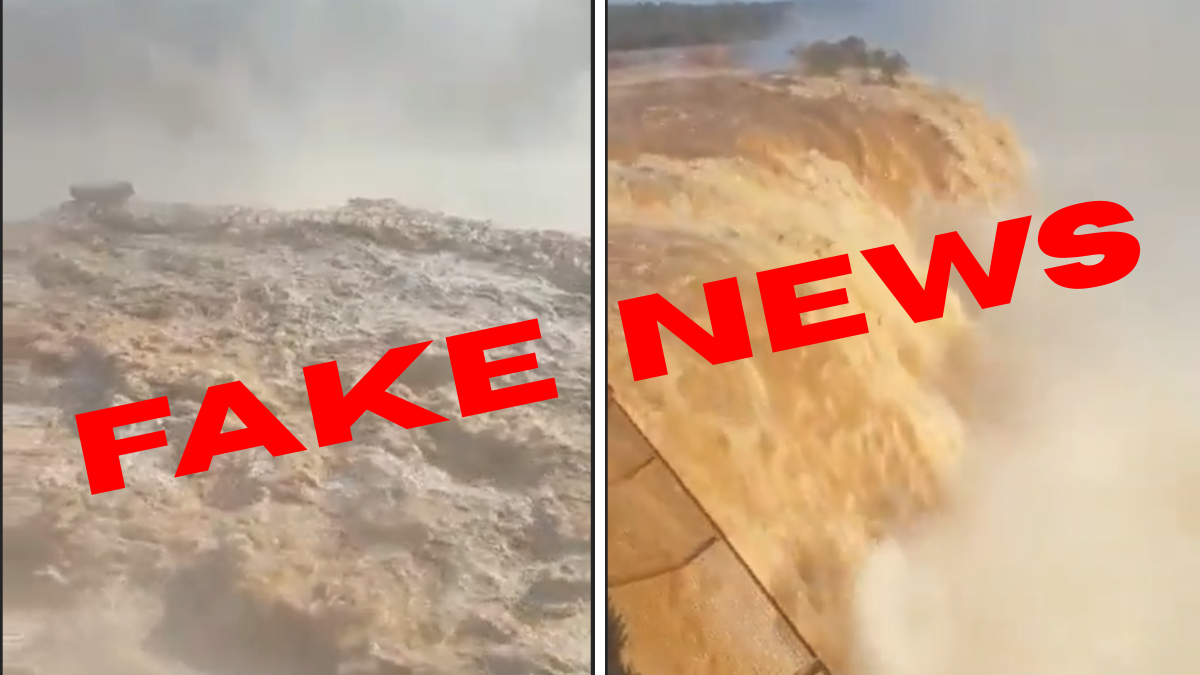 Las Cataratas del Iguazú no están inundadas: el video viral es de 2014