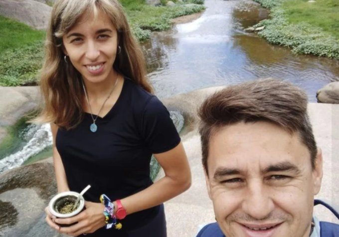 Victoria Irusta y su pareja, Javier Pérez.