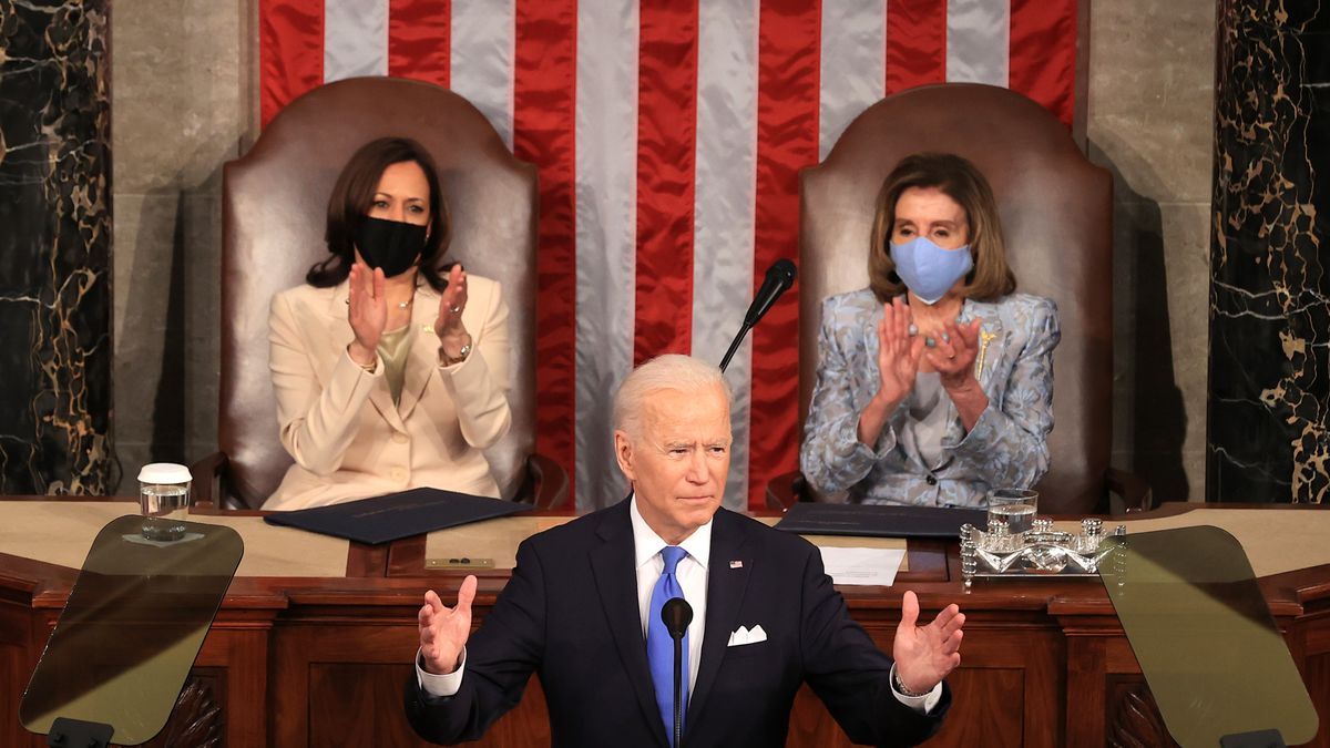 Joe Biden habló por primera vez ante las cámaras del Congreso estadounidense.