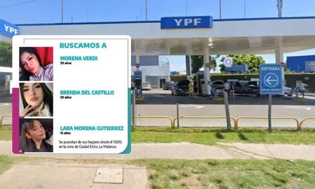 Las tres jóvenes fueron vistas por última vez en la rotonda de la estación de servicio YPF de Ciudad Evita, donde habrían pactado un encuentro. Las tres jóvenes fueron vistas por última vez en la rotonda de la estación de servicio YPF de Ciudad Evita, donde habrían pactado un encuentro.